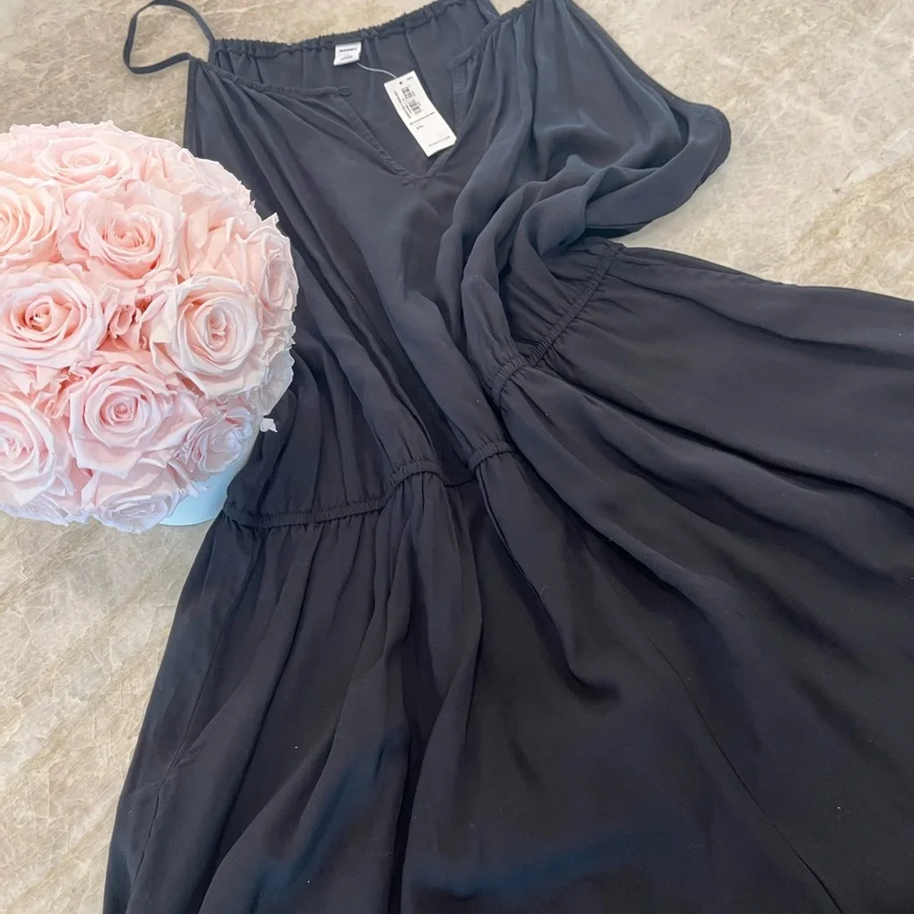 Old Navy Black Rayon Romper - Picture 3 of 5